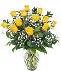 Rose Elegance <br> Premium Dozen Yellow <br> Long Stem Roses Davis Floral Clayton Indiana from Davis Floral