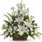 Peaceful White <br> Lilies Basket Davis Floral Clayton Indiana from Davis Floral