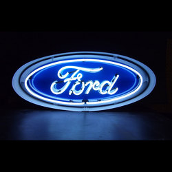 Ford Oval Neon Sign <br> In Metal Can Davis Floral Clayton Indiana from Davis Floral