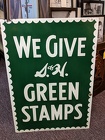 S & H Green Stamps <br> Porcelain Sign Davis Floral Clayton Indiana from Davis Floral