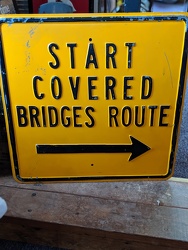 Start Covered Bridges <br> Route Sign Davis Floral Clayton Indiana from Davis Floral
