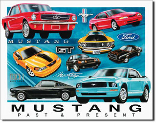 Ford Mustang <br> Past & Present Tin Sign Davis Floral Clayton Indiana from Davis Floral