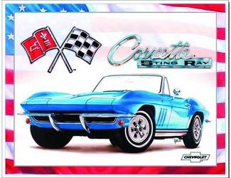 65 Chevy Corvette <br> Stingray Tin Sign  Davis Floral Clayton Indiana from Davis Floral