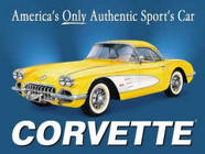 1958 Chevy Corvette <br> Sport's Car Tin Sign  Davis Floral Clayton Indiana from Davis Floral