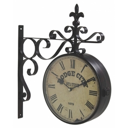 Dodge City Station Clock Metal Bracket Wall Hang  Davis Floral Clayton Indiana from Davis Floral