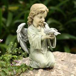 Kneeling Angel with Dove Davis Floral Clayton Indiana from Davis Floral