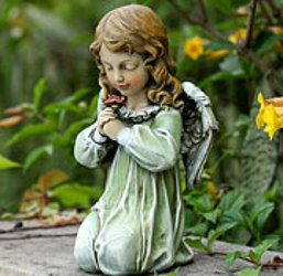 Kneeling Angel with Rose<br>by Joseph's Studio Davis Floral Clayton Indiana from Davis Floral