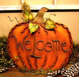 Pumpkin Welcome Sign Davis Floral Clayton Indiana from Davis Floral