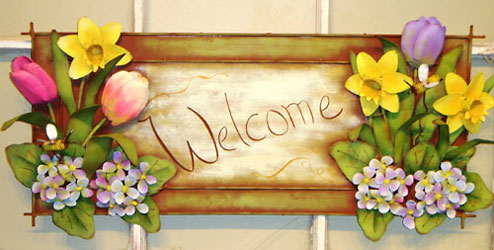 Spring Welcome Sign Davis Floral Clayton Indiana from Davis Floral