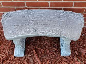 Concrete Memory <br> Treasures Bench Davis Floral Clayton Indiana from Davis Floral