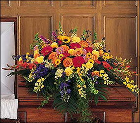 Celebration of Life Casket Spray Davis Floral Clayton Indiana from Davis Floral