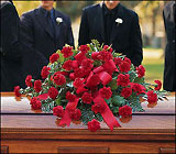 Red Regards Carnation Casket Spray Davis Floral Clayton Indiana from Davis Floral