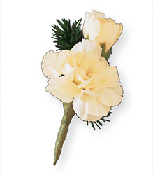 Miniature White Carnation Boutonniere Davis Floral Clayton Indiana from Davis Floral